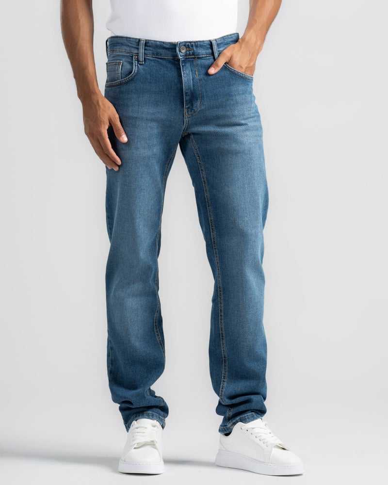 Dott Men’s Straight Fit Stretch Denim Jeans - Image 1